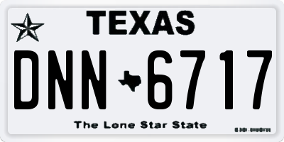 TX license plate DNN6717