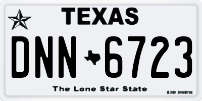 TX license plate DNN6723