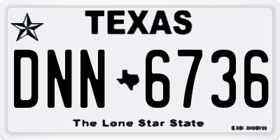 TX license plate DNN6736