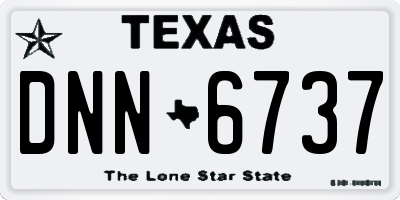TX license plate DNN6737