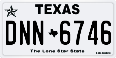 TX license plate DNN6746