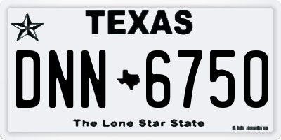 TX license plate DNN6750