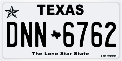 TX license plate DNN6762