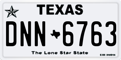 TX license plate DNN6763