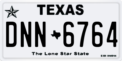 TX license plate DNN6764