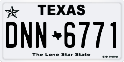 TX license plate DNN6771