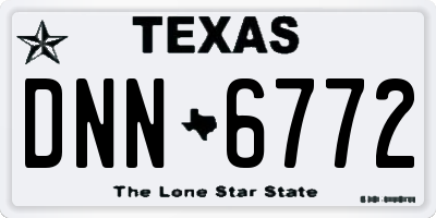 TX license plate DNN6772