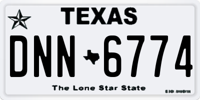 TX license plate DNN6774