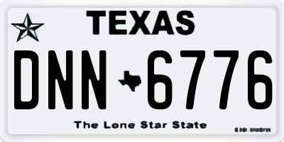 TX license plate DNN6776