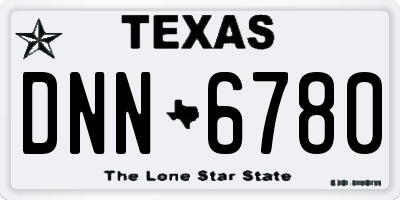 TX license plate DNN6780