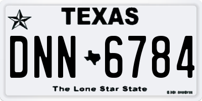 TX license plate DNN6784