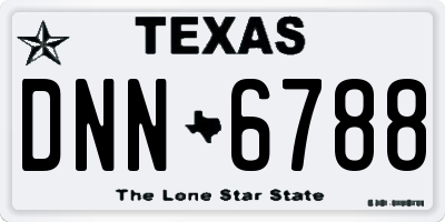TX license plate DNN6788