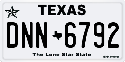 TX license plate DNN6792