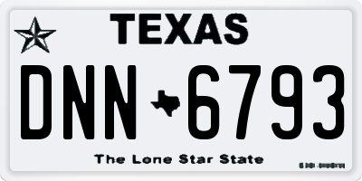 TX license plate DNN6793