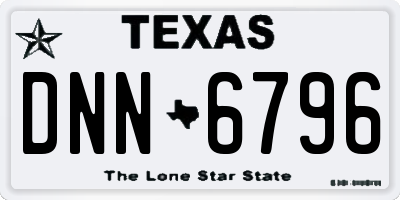 TX license plate DNN6796