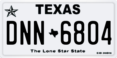 TX license plate DNN6804