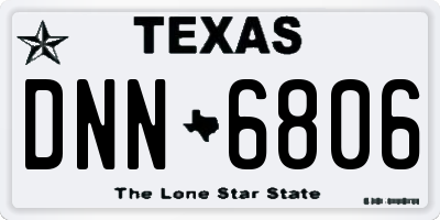 TX license plate DNN6806