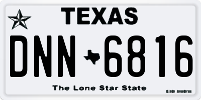TX license plate DNN6816