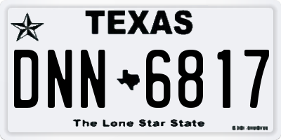 TX license plate DNN6817