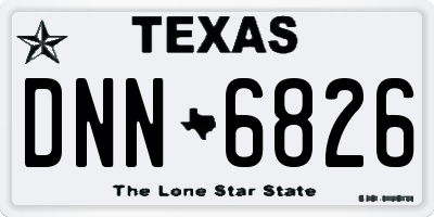 TX license plate DNN6826