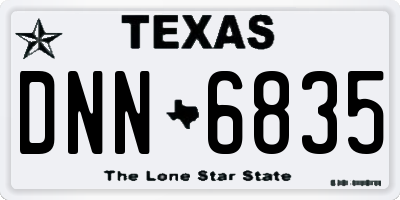 TX license plate DNN6835
