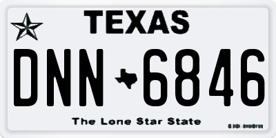 TX license plate DNN6846