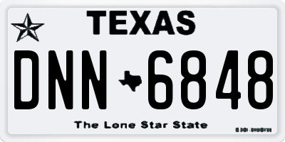 TX license plate DNN6848