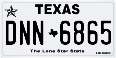 TX license plate DNN6865
