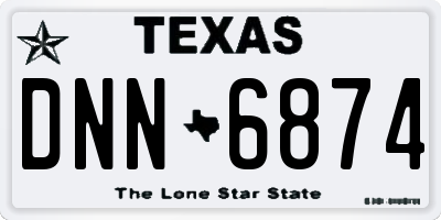TX license plate DNN6874