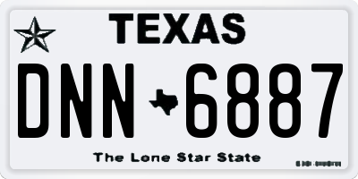 TX license plate DNN6887