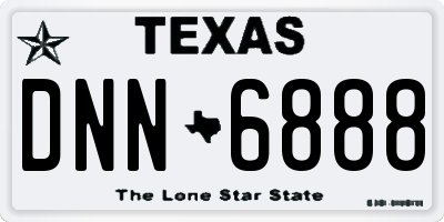 TX license plate DNN6888