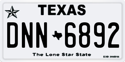 TX license plate DNN6892