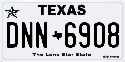TX license plate DNN6908