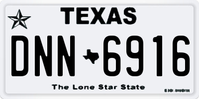 TX license plate DNN6916