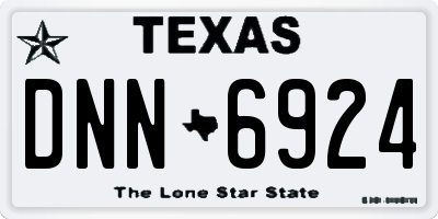 TX license plate DNN6924