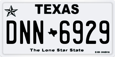 TX license plate DNN6929