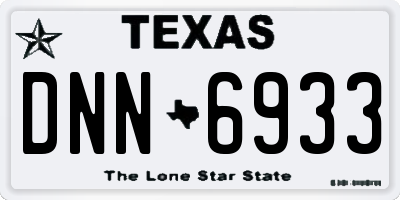 TX license plate DNN6933