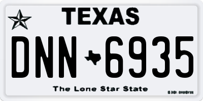 TX license plate DNN6935