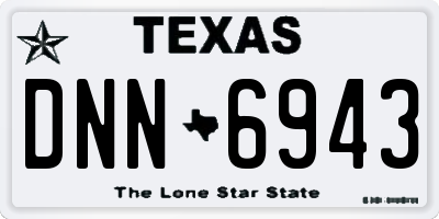 TX license plate DNN6943