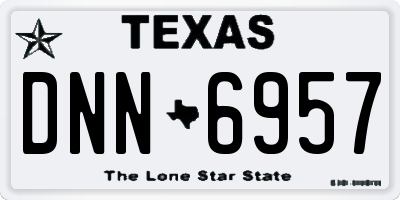 TX license plate DNN6957