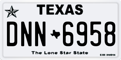 TX license plate DNN6958