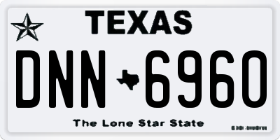 TX license plate DNN6960