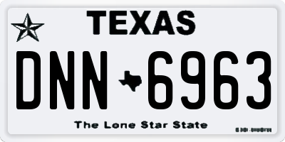 TX license plate DNN6963