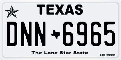 TX license plate DNN6965
