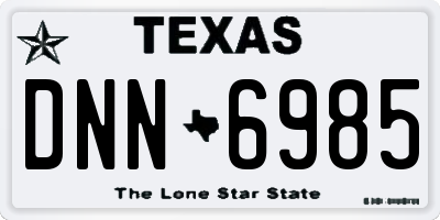 TX license plate DNN6985