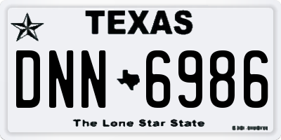 TX license plate DNN6986