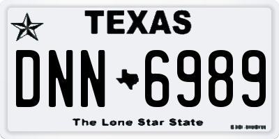 TX license plate DNN6989