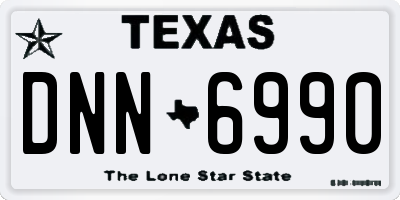 TX license plate DNN6990