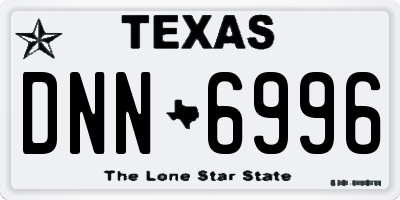 TX license plate DNN6996