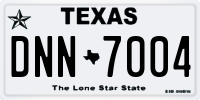 TX license plate DNN7004